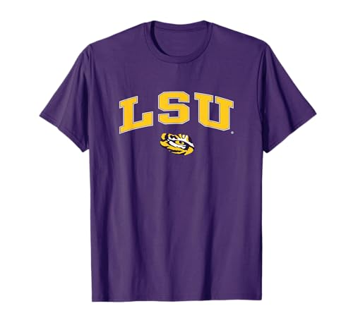 LSU Tigers Arch Over Purple Officially Licensed T-Shirt Small