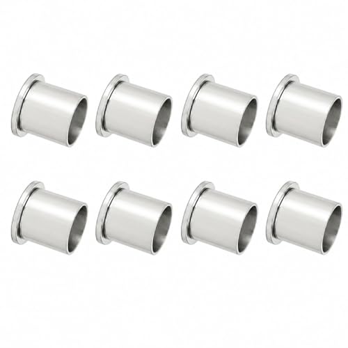 Image of Stainless Steel Wall to Wall Bracket for Curtain and Wardrobe Rod, Rust-Resistant with Strong Hold (Pack of 8, 25 mm)
