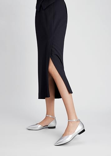 Arromic Black Flats for Women Flats with Ankle Strap Pointed Toe Dress Flat Shoes for Work Office Dressy3