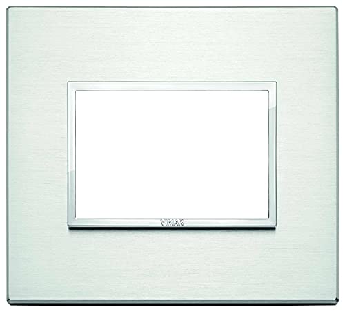  VIMAR EIKON Serie EVO - Piatto 3 moduli in alluminio serie Eikon lucido