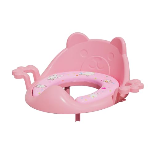 Asiento de inodoro para el aprendizaje de la limpieza, cojín suave y transpirable con asas, cojín de aprendizaje de limpieza, para cuarto de baño, viajes, camping, casa, apartamento,