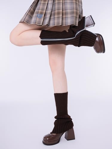 Image of Leg Warmer Personalized Warmth Zipper Knitted Leg Socks Y2K Cool Spicy Girls' Calf Cover