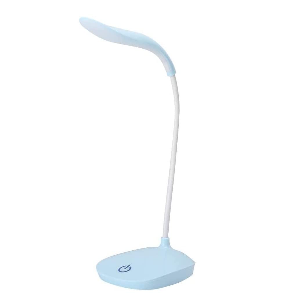 Lámpara Escritorio Lámpara De Escritorio LED Mesa Recargable por USB Plegable Lámparas para Oficina En Casa 360 Grados Ajustable Protección Ocular(Blue)
