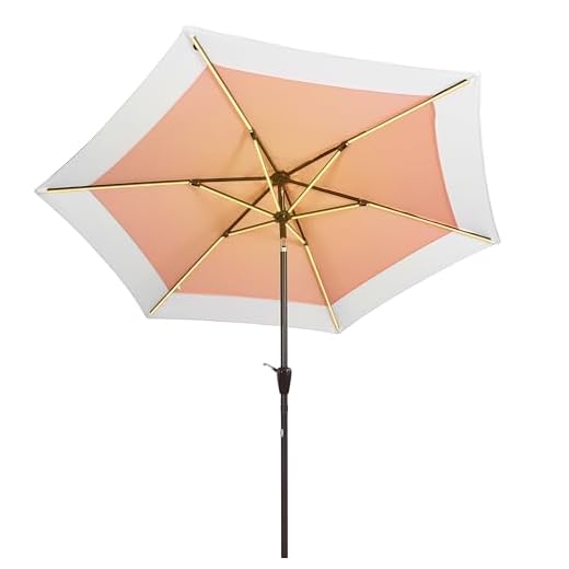 Best umbrella for san francisco Elegant 9 ft. Solar Market Patio Umbrella