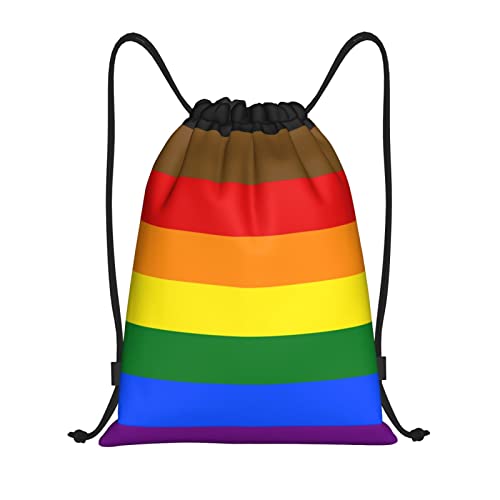 Lbacwy Philadelphia Pride Flag Drawstring Backpack