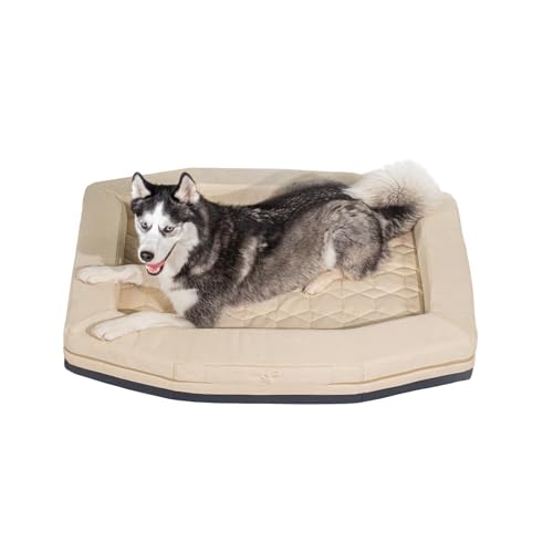 GUNNER Homestead Dog Bed &ndash; Orthopedic Memory Foam Pet Bed with Washable Cover, Durable Non-Slip...