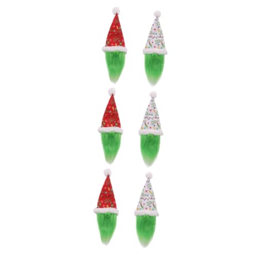 Garneck 6 Pièces Ensemble de Bouteilles de vin de Noël Bouteille de vin Insolite noël Bouteille Couvre-Bouteilles de vin GNOME Haut-de-Forme Pull de noël décors de vin de noël