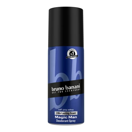 Bruno Banani Fragrance Magic Man Deo-Bodyspray, Körperspray mit holzig-frischem Herrenduft, 24h lang anhaltend, 150 ml Cover