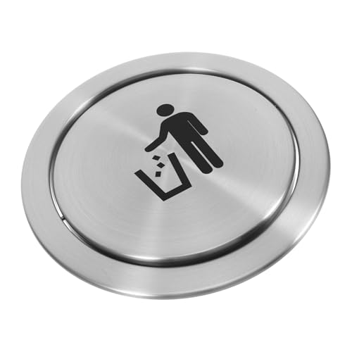 Luxshiny Tapa de cubo de basura de acero inoxidable empotrada para encimera empotrada