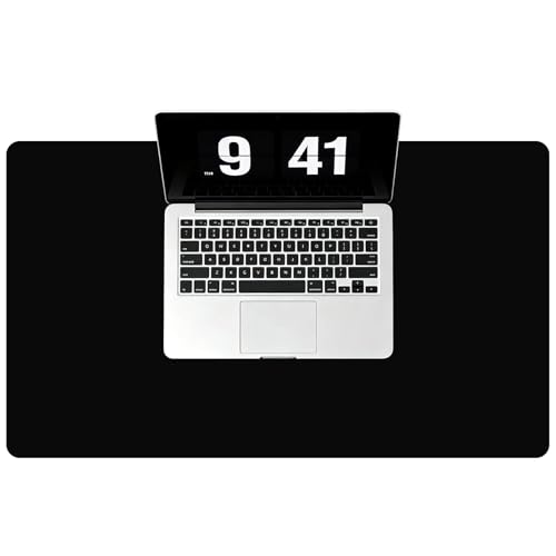 Image of DAWNTREES Large Mouse Mat,800 x 300 x 3 mm,Black Desk Pad,Non-Slip Rubber Mouse Pad,Stitched Edge,Desk mat for Laptop,Computer & PC,Wristing Pad for Gamer,Office & Home