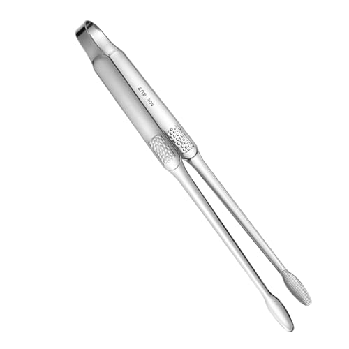 Pinzas para servir para fiestas, pinzas de acero inoxidable con mango antideslizante, pinzas de metal para barbacoa, para camping, barbacoas, picnics, buffet, restaurante, exterior, resaca, hogar