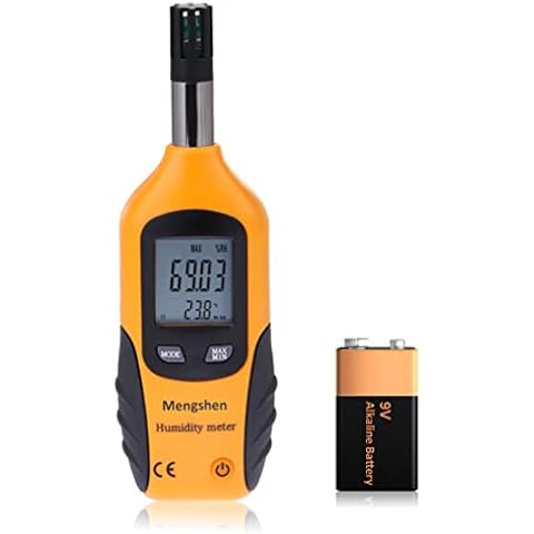 Mengshen® Digital Temperature and Humidity Meter - with Dew Point and Wet Bulb Temperature - Battery Included, M86 Cover