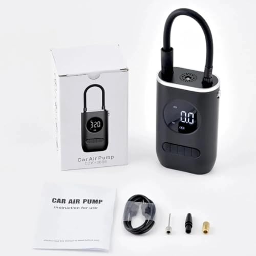 Compressor de Ar Portátil, Bomba de Ar para Calibrar Pneu de Carro, Bicicleta, Moto Elétrica, Bola,