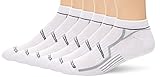 Saucony Men's Multi-Pack Bolt Performance Comfort Fit No-Show Socks, White (6 Pairs), Shoe Size: 8-12