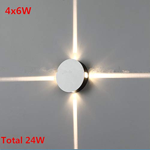 Preisvergleich Produktbild BFMBCHDJ LED-Wandleuchte LED-Scheinwerfer Moderne Einrichtungsleuchte für Schlafzimmer / Esszimmer / Toilette Innenbar 3St. 4x6W Rot