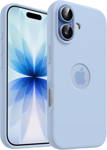 Image of Elzzi Microfiber Logo Cut Cover Compatible for iPhone 17 Case Liquid Silicone Cases Full Body 4 Layer Protective Covers Shockproof Back Cover with High Raised Camera Lips (Sierra)
