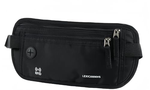 LEXICANMHS Marsupio da Viaggio Antifurto Nero
