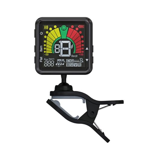Accordeur rechargeable USB à pince avec écran couleur LCD pour guitare numérique