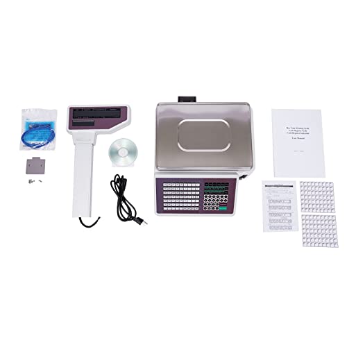 Báscula digital con impresora térmica y lector de código de barras miniatura 7