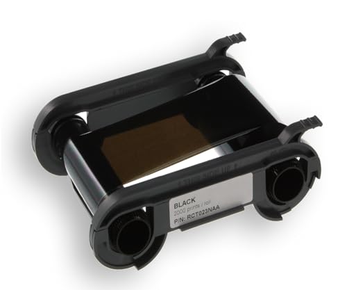 Evolis Colour Ribbon, Black Monochrome, RCT023NAA (Monochrome for up to 2000 Cards, for Primacy, Zenius, Elypso)