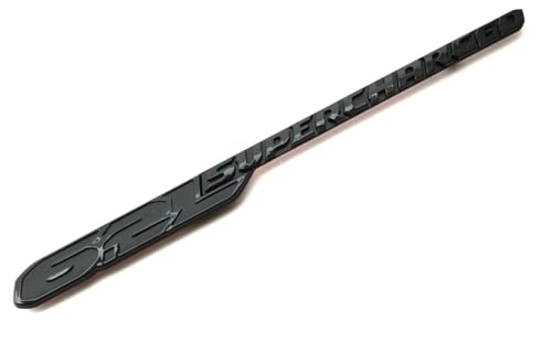 Image of 1pc New 6.2L Supercharged Hood Emblem Nameplate 3D Badge Replacement for 2021-2024 TRX 6.2L 68444262AB (Black)