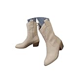Bottines pour femme : avec leur design accrocheur, ces bottes élégantes de style cowboy apportent de la couleur à votre collection de chaussures et peuvent être combinées de manière polyvalente. Les bottes peuvent être portées avec des jeans, des robes ou des combinaisons pour mettre en valeur votre look.