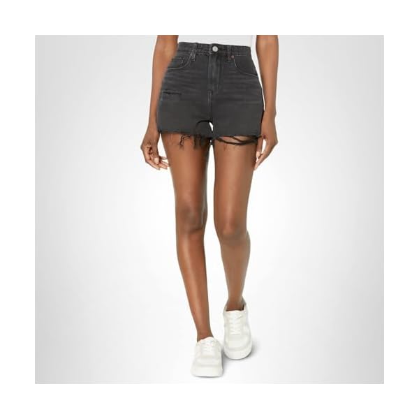 [BLANKNYC] Womens Luxury Clothing High Rise Sustainable Denim Cut Off Short, Comfortable & Stylish