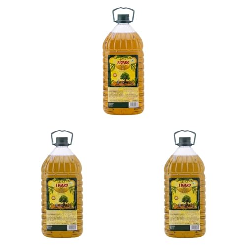 Image of Figaro Extra Virgin Olive Oil- 100% Natural and Cold Extracted- Perfect for Salad, Paratha, Marinade- Imported from Spain- 5L Jar (Pack of 3)