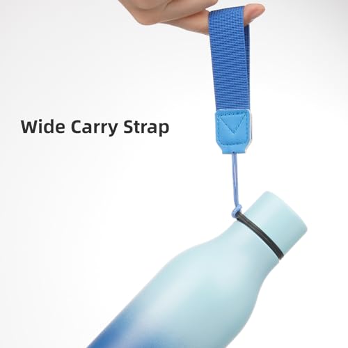 Image of Konokyo Insulated Water Bottle with Strap,18 oz Double Wall Stainless Steel Vacuum Bottles Metal Water Flask,Sky