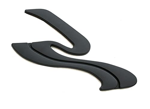 Image of 1x New SR Wave Logo 3D Badge Emblem Replacement for SEA RAY SEARAY Part Nameplate 205575 SR (Matte Black)
