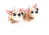 handmade aus Modelliermasse Chihuahua Welpen Ohrringe kawaii Handmade