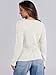 ANRABESS Womens Long Sleeve Cable Knit Sweater 2025 Fall Fashion V Neck Fitted Pullover Top Business Casual Work Fall Outfits Cream White X-Small