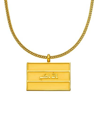 d'origine Collier avec armoiries de l'Irak, chaîne de drapeau irakien, bijou irakien, bijou irakien pour homme, Laiton