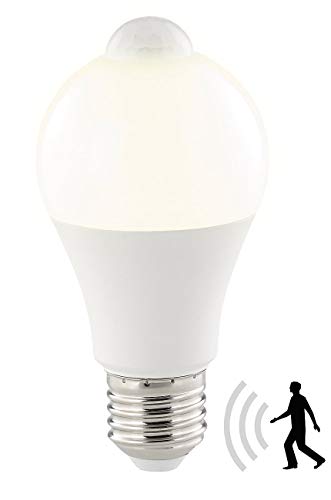 Luminea LED mit Bewegungssensor: LED-Lampe, PIR-Sensor, 12 W, E27, warmweiß, 3000 K, 1.055 Lumen (LED Lampe Bewegungsmelder)