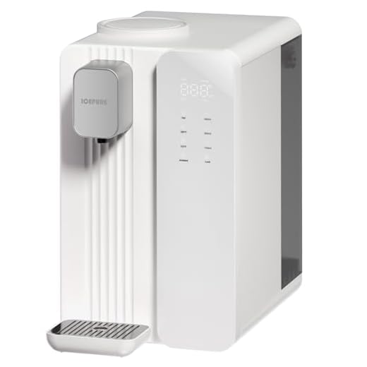 ICEPURE ICP-WFC004 Countertop Reverse Osmosis System, Instant Hot Water Dispenser, 3-Stage RO Water Filter, 3:1 Pure to Drain, Water Purifier for Home, 4 Temperature Options, No Installation Required