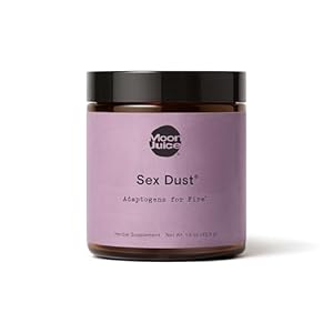 Sex Dust by Moon Juice | Adaptogen Powder Libido Booster for Hormonal Balance + Mood | Shatavari, Shilajit, Cacao Mushroom Powder Supplement | Sugar Free, Caffeine Free | 14 Servings