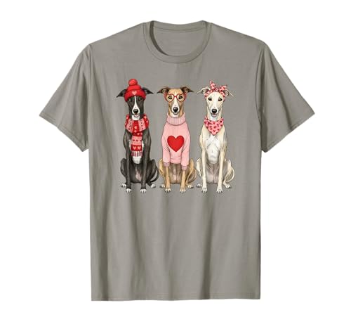 Cute Greyhound Valentine Dog T-Shirt