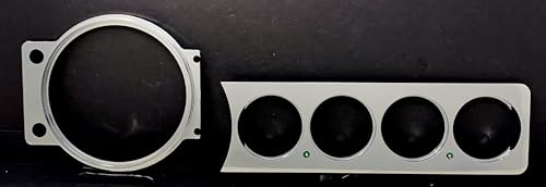 1941 1942 1943 1944 1945 1946 1947 1948 Chevy Car (5) Gauge Dash Insert - Powder Coated Silver
