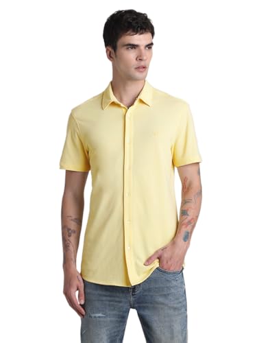 Image of JACK & JONES Men's Cotton Solid Slim Fit Shirt