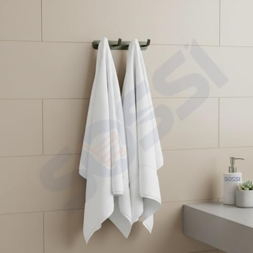 Image of SOSSI 4-Pin Wall Hooks for Hanging Cloth and Towel Hangers for Wall Hooks, Door Hangers, Hook Rail, Pack of 1 (Satin Finish)