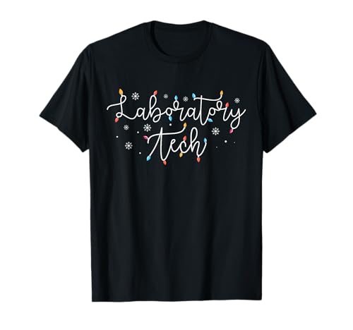 Christmas Laboratory Tech Lab Tech Technician X-mas Lights T-Shirt