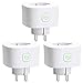 Meross Presa Smart, Presa Intelligente WiFi 16A 3840W, Smart Plug (Type F), Funzione Timer, Compatibile con SmartThings, Alexa, e Google Assistant, Controllo Remoto via App Meross, 2,4Ghz, 3 Pezzi