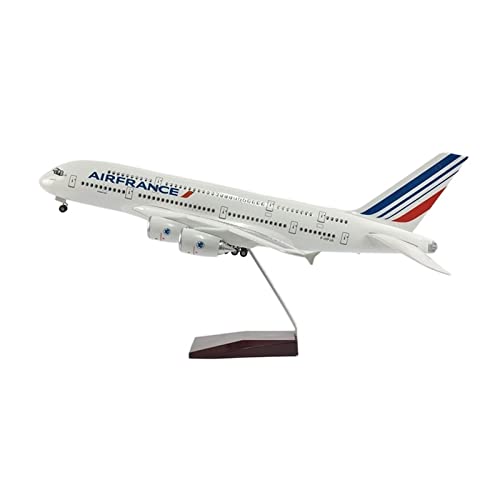 1 160 エールフランスエアバス A380 飛行機モデルに適合ライトとホイールダイカストプラスチック樹脂 ホビープレイゲームキット