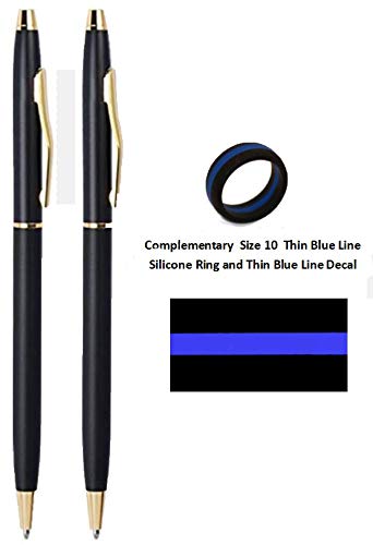 Classic Black and Gold Police Uniform Pens | Uniform Pens for Men |