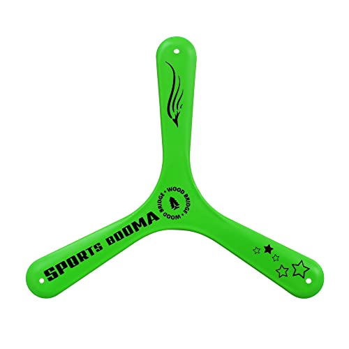 wood Bridge Boomerang V Shape Flying,for Kid,Green