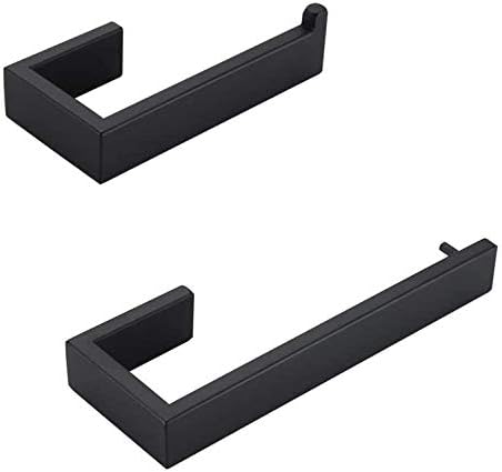 Toilet Paper Holder and Towel Ring Wall Mounted Bathroom 2-Piece Hardware Set