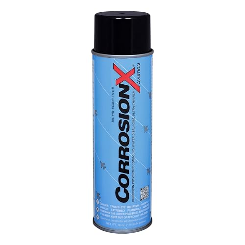 CorrosionX Aviation, Long-Lasting Polar Bonding Anti-Corrosion Aviation-Grade Spray, Displaces Moisture, Instantly Stops Corrosion, Self-Healing Protection for Aircraft & Electronics, 16oz Aerosol