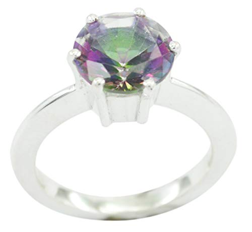 Bague pierres précieuses multi naturelles argent 925 RIYO pour éviter l'oxydation