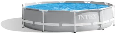INTEX 26701EH Prism Frame Premium Above Ground Swimming Pool Set: 10ft x 30in – Includes 330 GPH Cartridge Filter Pump – SuperTough Puncture Resistant – Rust Resistant – 1185 Gallon Capacity