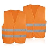 ✔ 【Reflectividad】Chaleco de alta visibilidad, chaleco fluorescente con rayas reflectantes que proporciona una protección para mejorar la visibilidad y la seguridad de las personas. Ideales para trabajos nocturnos o zonas con poca luz. Los chalecos de seguridad deben estar en todos los equipos del vehículo y son indispensables en la industria de la construcción, artesanos y cientos de tipos de trabajos más.